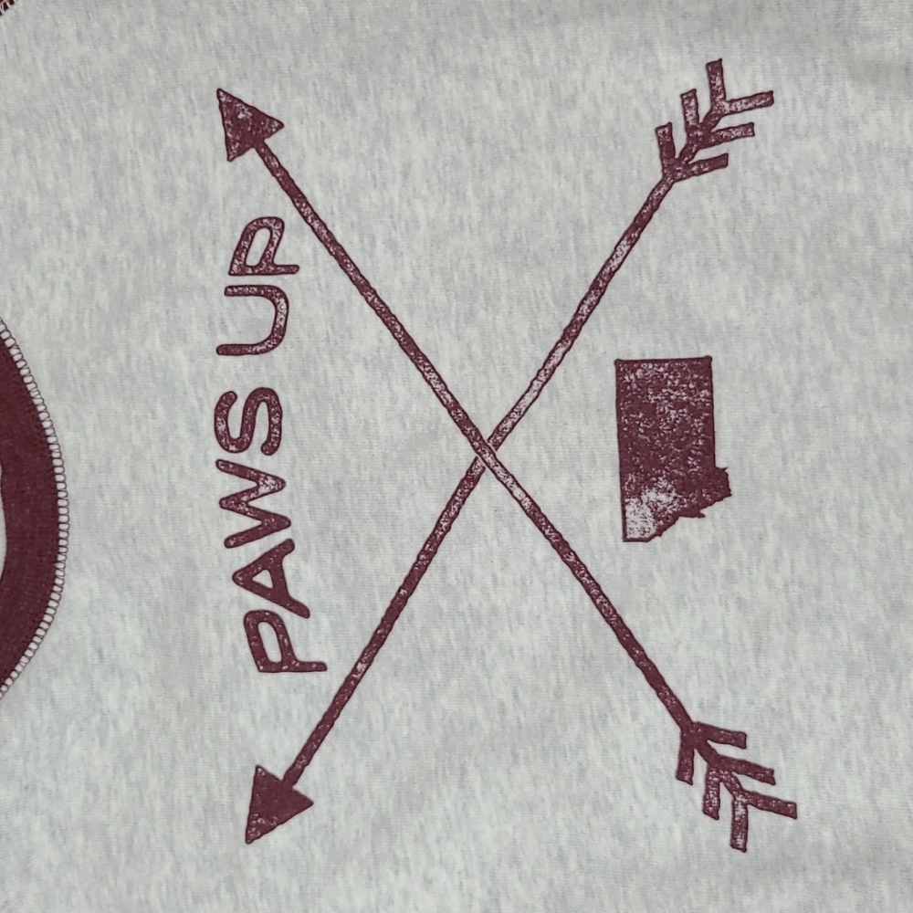 Ouray Paws Up Montana Graphic Raglan Sweatshirt Gray - Large - Picture 5 of 7